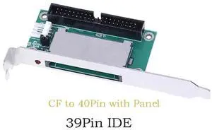 WRIARICH Compact Flash to 40/39-Pin IDE Bootable Adapter Card with PCI Bracket Panel, CF Memory Card to Desktop IDE Storage Converter WRIARICH Compact Flash to 40/39-Pin IDE Bootable Adapter Card with PCI Bracket Panel, CF Memory Card to Desktop IDE Storage Converter