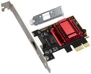 2.5GBase-T PCIe Network Adapter, Realtek RTL8125B Chip 2500/1000/100Mbps PCI Express LAN Card, RJ45 2.5G Ethernet Controller with Low Profile Bracket, PXE Boot Supported, Compatible with Windows/Linux 2.5GBase-T PCIe Network Adapter, Realtek RTL8125B Chip 2500/1000/100Mbps PCI Express LAN Card, RJ45 2.5G Ethernet Controller with Low Profile Bracket, PXE Boot Supported, Compatible with Windows/Linux