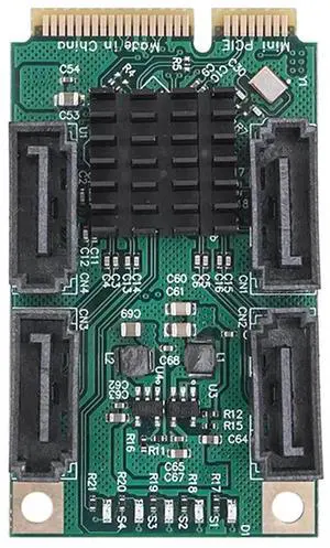 WRIARICH Mini PCI-E to SATA 3.0 Riser Card, M.2 B+M Key PCI-E 2.0 to 2/4 Port SATA SSD Adapter Card, 5/2.5Gbps WRIARICH Mini PCI-E to SATA 3.0 Riser Card, M.2 B+M Key PCI-E 2.0 to 2/4 Port SATA SSD Adapter Card, 5/2.5Gbps