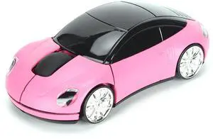 WRIARICH 2.4GHz Wireless 3D Sport Car Shape Gaming Mouse with USB Receiver, Cute Stylish Car Wireless Mice for PC Laptop Desktop, Pink WRIARICH 2.4GHz Wireless 3D Sport Car Shape Gaming Mouse with USB Receiver, Cute Stylish Car Wireless Mice for PC Laptop Desktop, Pink