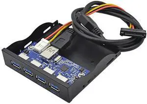 WRIARICH 3.5" Floppy Bay 4-Port USB 3.0 Front Panel Hub, 20Pin Motherboard Header Cable WRIARICH 3.5" Floppy Bay 4-Port USB 3.0 Front Panel Hub, 20Pin Motherboard Header Cable