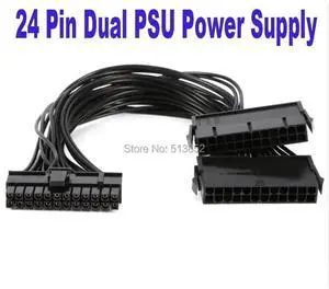 WRIARICH 30cm ATX 24Pin Dual PSU Synchronization Extension Cable Male to Female for Mining Rigs WRIARICH 30cm ATX 24Pin Dual PSU Synchronization Extension Cable Male to Female for Mining Rigs