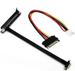 WRIARICH PCIe 1x to 16x Flexible Riser Extension Cable, SATA to IDE 4Pin Powered PCI-E Adapter for GPU Mining Rig WRIARICH PCIe 1x to 16x Flexible Riser Extension Cable, SATA to IDE 4Pin Powered PCI-E Adapter for GPU Mining Rig