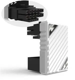 WRIARICH PCIe 5.0 16Pin 12VHPWR 180 Degree U-Turn Adapter, Male to Female F-Type Angled GPU Power Connector, White for RTX 40/50 Series Graphics Cards WRIARICH PCIe 5.0 16Pin 12VHPWR 180 Degree U-Turn Adapter, Male to Female F-Type Angled GPU Power Connector, White for RTX 40/50 Series Graphics Cards