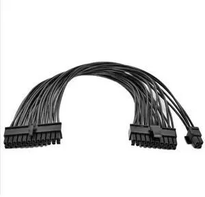 WRIARICH 30cm ATX 24Pin to 20+4Pin PSU Extension Cable, 20Pin Male to 24Pin Motherboard Power Conversion Cord WRIARICH 30cm ATX 24Pin to 20+4Pin PSU Extension Cable, 20Pin Male to 24Pin Motherboard Power Conversion Cord