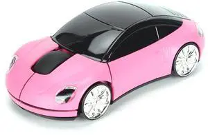 WRIARICH Pink 2.4GHz Wireless Gaming Mouse, Cool 3D Sports Car Shaped Wireless Mouse with USB Receiver for PC Laptop Computer WRIARICH Pink 2.4GHz Wireless Gaming Mouse, Cool 3D Sports Car Shaped Wireless Mouse with USB Receiver for PC Laptop Computer