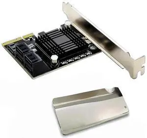 WRIARICH PCIe 3.0 x4 to 5-Port SATA III 6Gbps Expansion Card with JMB585 Chipset, PCI Express SATA 3.0 Adapter with Aluminum Heat Sink for SATA HDD SSD Storage Expansion WRIARICH PCIe 3.0 x4 to 5-Port SATA III 6Gbps Expansion Card with JMB585 Chipset, PCI Express SATA 3.0 Adapter with Aluminum Heat Sink for SATA HDD SSD Storage Expansion
