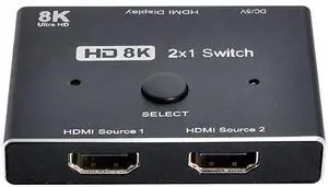 WRIARICH 2 In 1 Out HDMI 2.1 Ultra HD Switch Hub, Support 8K@60Hz, HDCP & SST Extended Display, Max 4K@60Hz Dual Screen Output WRIARICH 2 In 1 Out HDMI 2.1 Ultra HD Switch Hub, Support 8K@60Hz, HDCP & SST Extended Display, Max 4K@60Hz Dual Screen Output