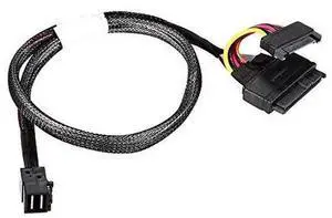 WRIARICH 50CM Internal HD Mini SAS Cable SFF-8643 to U.2 SFF-8639, 12Gbps NVMe SSD Server Storage Cable with SATA Power WRIARICH 50CM Internal HD Mini SAS Cable SFF-8643 to U.2 SFF-8639, 12Gbps NVMe SSD Server Storage Cable with SATA Power