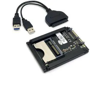 WRIARICH CFast Card Reader Adapter, CFast SSD to 22Pin SATA Converter with SATA to USB 3.0 Data & Power Cable WRIARICH CFast Card Reader Adapter, CFast SSD to 22Pin SATA Converter with SATA to USB 3.0 Data & Power Cable