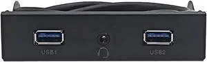 WRIARICH 3.5 Inch PC Front Panel 2-Port USB3.0 Hub with HD 4Pin Audio & Mic, 2FT 19-Pin USB Header Cable for Desktop Chassis Upgrade WRIARICH 3.5 Inch PC Front Panel 2-Port USB3.0 Hub with HD 4Pin Audio & Mic, 2FT 19-Pin USB Header Cable for Desktop Chassis Upgrade