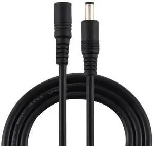 WRIARICH 10m Black DC Power Extension Cable 5.5x2.1mm Male to Female, Max 8A Load WRIARICH 10m Black DC Power Extension Cable 5.5x2.1mm Male to Female, Max 8A Load