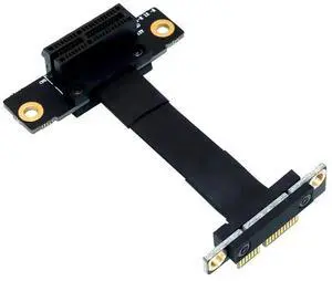 WRIARICH Dual 90 Degree PCIe 3.0 X1 Riser Ribbon Cable, PCI Express X1 to X1 Extension Extender Supporting Up to 8Gbps Transfer Speed WRIARICH Dual 90 Degree PCIe 3.0 X1 Riser Ribbon Cable, PCI Express X1 to X1 Extension Extender Supporting Up to 8Gbps Transfer Speed
