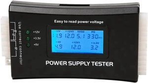 WRIARICH Digital LCD PC Power Supply Tester, 20/24 Pin ATX PSU Tester with SATA & 4Pin HDD Detection WRIARICH Digital LCD PC Power Supply Tester, 20/24 Pin ATX PSU Tester with SATA & 4Pin HDD Detection