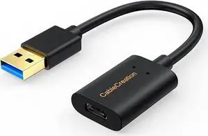 WRIARICH USB 3.1 USB-C Female to USB-A Male Adapter Cable, 5Gbps Speed for Laptops, Oculus Quest, StreamCam & USB-A Devices WRIARICH USB 3.1 USB-C Female to USB-A Male Adapter Cable, 5Gbps Speed for Laptops, Oculus Quest, StreamCam & USB-A Devices