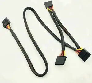 WRIARICH Black Sleeved 5Pin to 3 SATA Modular PSU Cable, 88CM Compatible with OCZ ZT & GreatWall Power Supplies WRIARICH Black Sleeved 5Pin to 3 SATA Modular PSU Cable, 88CM Compatible with OCZ ZT & GreatWall Power Supplies