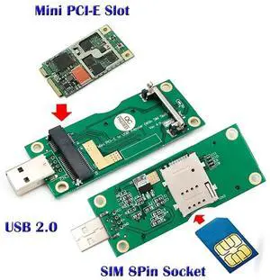 WRIARICH Mini PCI-E to USB Adapter With 8Pin SIM Card Slot For WWAN LTE 4G/5G Module WRIARICH Mini PCI-E to USB Adapter With 8Pin SIM Card Slot For WWAN LTE 4G/5G Module
