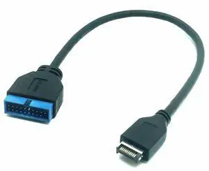 WRIARICH USB 3.1 Type-E Front Panel Cable, USB-C to USB 3.0 19Pin/20Pin Header Extension Cord for Motherboard PC Connector Riser WRIARICH USB 3.1 Type-E Front Panel Cable, USB-C to USB 3.0 19Pin/20Pin Header Extension Cord for Motherboard PC Connector Riser