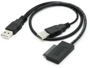 WRIARICH USB 2.0 to 7+6Pin 13Pin Slimline SATA Cable, External Power & Data Converter Cord for Laptop Slim SATA CD-ROM DVD-ROM ODD Hard Drive Caddy WRIARICH USB 2.0 to 7+6Pin 13Pin Slimline SATA Cable, External Power & Data Converter Cord for Laptop Slim SATA CD-ROM DVD-ROM ODD Hard Drive Caddy