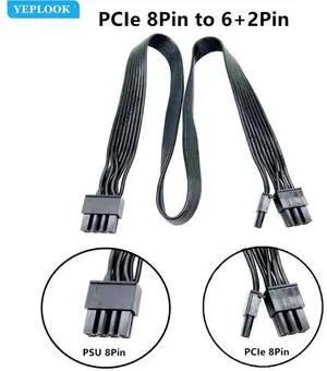 WRIARICH PCIe 8Pin (6+2Pin) GPU Power Cable 60CM Compatible with Seasonic FOCUS, PRIME, M12II EVO Series Modular PSUs WRIARICH PCIe 8Pin (6+2Pin) GPU Power Cable 60CM Compatible with Seasonic FOCUS, PRIME, M12II EVO Series Modular PSUs