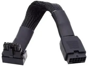 WRIARICH ATX 3.0 PCIe 5.0 12VHPWR Male to Female 90° Down-Angled GPU Extension Cable WRIARICH ATX 3.0 PCIe 5.0 12VHPWR Male to Female 90° Down-Angled GPU Extension Cable
