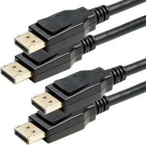 WRIARICH 2-Pack 6FT Gold DP 1.4 DisplayPort to DisplayPort Cable, Supports 8K@60Hz, 4K@120Hz, 1440P@144Hz, 1080P@240Hz HDR, Male to Male DP Cord for Gaming Monitor PC Laptop HDTV WRIARICH 2-Pack 6FT Gold DP 1.4 DisplayPort to DisplayPort Cable, Supports 8K@60Hz, 4K@120Hz, 1440P@144Hz, 1080P@240Hz HDR, Male to Male DP Cord for Gaming Monitor PC Laptop HDTV