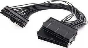 WRIARICH Dual PSU Synchronous Startup 24Pin Extension Cable Kit, ATX 20+4 Pin Multiple Power Supply Splitter Adapter Cord for Desktop Motherboard Dual Power Expansion WRIARICH Dual PSU Synchronous Startup 24Pin Extension Cable Kit, ATX 20+4 Pin Multiple Power Supply Splitter Adapter Cord for Desktop Motherboard Dual Power Expansion