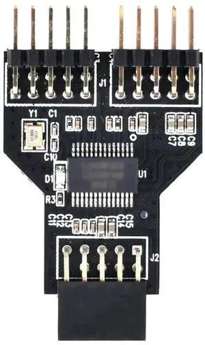 WRIARICH USB 2.0 9Pin/10Pin Motherboard Header Splitter Cable, 1-in-2 Dual Female Internal USB Port Multiplier Hub Adapter WRIARICH USB 2.0 9Pin/10Pin Motherboard Header Splitter Cable, 1-in-2 Dual Female Internal USB Port Multiplier Hub Adapter