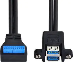 WRIARICH USB 3.0 A Male to 20Pin Motherboard Header Cable WRIARICH USB 3.0 A Male to 20Pin Motherboard Header Cable