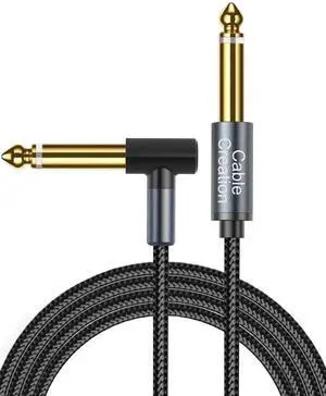 WRIARICH 10FT Nylon Braided 6.35mm Mono Guitar Instrument Cable, Right Angle 1/4 Inch Male to Male Audio Cord for Electric Guitar, Bass, Keyboard, Amp, Mixer & Speaker WRIARICH 10FT Nylon Braided 6.35mm Mono Guitar Instrument Cable, Right Angle 1/4 Inch Male to Male Audio Cord for Electric Guitar, Bass, Keyboard, Amp, Mixer & Speaker