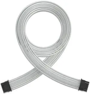WRIARICH White Nylon Sleeved PCIe 5.0 12VHPWR 16Pin(12+4) Male to Male Modular PSU Cable, 16AWG High Current GPU Power Cord Compatible with RTX 3090Ti, RTX 4080, RTX 4090 WRIARICH White Nylon Sleeved PCIe 5.0 12VHPWR 16Pin(12+4) Male to Male Modular PSU Cable, 16AWG High Current GPU Power Cord Compatible with RTX 3090Ti, RTX 4080, RTX 4090