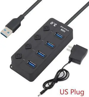 WRIARICH Powered 4-Port USB 3.0 Hub with Individual On/Off Switches, 1 Smart Charging Port, Power LED & 5V Power Adapter, USB Splitter Extender Compatible with MacBook, Mac Pro, Mac Mini and More WRIARICH Powered 4-Port USB 3.0 Hub with Individual On/Off Switches, 1 Smart Charging Port, Power LED & 5V Power Adapter, USB Splitter Extender Compatible with MacBook, Mac Pro, Mac Mini and More