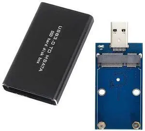 WRIARICH Mini PCI-E mSATA to USB 3.0 External SSD Adapter Card with Protective Case, Portable mSATA PCBA Converter Enclosure for High-Speed Data Storage WRIARICH Mini PCI-E mSATA to USB 3.0 External SSD Adapter Card with Protective Case, Portable mSATA PCBA Converter Enclosure for High-Speed Data Storage