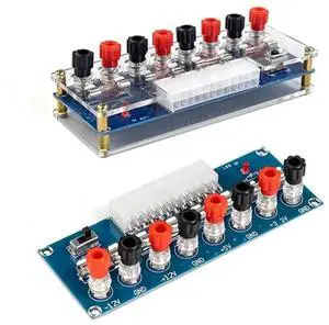 WRIARICH XH-M229 HU-M27 ATX Benchtop Power Breakout Board with Protective Case, 20/24Pin Desktop Chassis PSU Takeout Terminal Output Module WRIARICH XH-M229 HU-M27 ATX Benchtop Power Breakout Board with Protective Case, 20/24Pin Desktop Chassis PSU Takeout Terminal Output Module