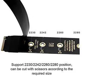 WRIARICH M.2 NVMe M-Key to OCuLink SFF-8612 Female Extension Cable, PCIe 4.0 x4 Laptop eGPU Riser Cable, Stable Low-Latency Video Transmission for Gaming External Graphics Card Dock WRIARICH M.2 NVMe M-Key to OCuLink SFF-8612 Female Extension Cable, PCIe 4.0 x4 Laptop eGPU Riser Cable, Stable Low-Latency Video Transmission for Gaming External Graphics Card Dock