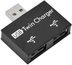 WRIARICH Mini USB 2.0 Male To 2 Port USB Splitter Adapter, Dual USB Charging Hub Converter for Phone Laptop, Black WRIARICH Mini USB 2.0 Male To 2 Port USB Splitter Adapter, Dual USB Charging Hub Converter for Phone Laptop, Black