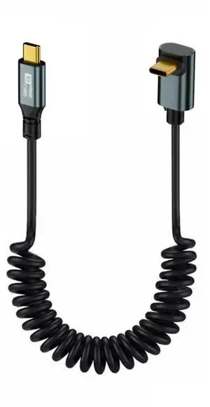 WRIARICH 6FT Coiled USB C to C Cable, USB 3.2 20Gbps 90° Up Angled Type-C Cord, 100W PD Fast Charging 8K@60Hz Video Cable for Laptops Phones WRIARICH 6FT Coiled USB C to C Cable, USB 3.2 20Gbps 90° Up Angled Type-C Cord, 100W PD Fast Charging 8K@60Hz Video Cable for Laptops Phones