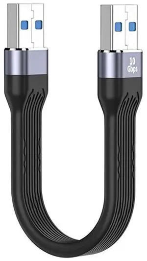 WRIARICH 13cm Flat Slim FPC Cable, USB 3.1 Type A Male to USB 3.0 Type A Male Extension Cord, 10Gbps Data for Laptops & Desktops WRIARICH 13cm Flat Slim FPC Cable, USB 3.1 Type A Male to USB 3.0 Type A Male Extension Cord, 10Gbps Data for Laptops & Desktops