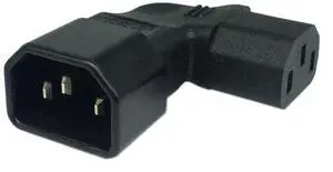 WRIARICH Cerrxian Left Angle IEC 320 C14 Male to C13 Female Power Adapter, 3-Pin Left Angled Plug PDU/PSU/UPS Extension Connector for Wall Mount LCD & LED TV WRIARICH Cerrxian Left Angle IEC 320 C14 Male to C13 Female Power Adapter, 3-Pin Left Angled Plug PDU/PSU/UPS Extension Connector for Wall Mount LCD & LED TV
