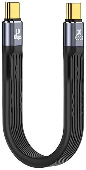 WRIARICH 13cm Flat FPC USB-C to USB-C Cable, USB 3.1 10Gbps Slim Data Cord for Laptop & Phone WRIARICH 13cm Flat FPC USB-C to USB-C Cable, USB 3.1 10Gbps Slim Data Cord for Laptop & Phone