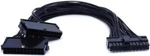 WRIARICH 30cm ATX 24Pin (20+4) Dual PSU Synchronous Startup Extension Cable, Male to Female Y Splitter Cord for BTC Mining Rig Dual Power Supply Synchronization WRIARICH 30cm ATX 24Pin (20+4) Dual PSU Synchronous Startup Extension Cable, Male to Female Y Splitter Cord for BTC Mining Rig Dual Power Supply Synchronization