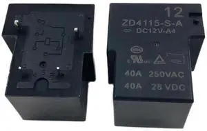 WRIARICH ZD4115-S-A Electromagnetic Relay, 12VDC Coil, 4Pin Single Normally Open, 30A 250VAC, 1 Piece WRIARICH ZD4115-S-A Electromagnetic Relay, 12VDC Coil, 4Pin Single Normally Open, 30A 250VAC, 1 Piece