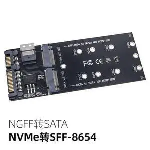 WRIARICH M.2 SATA to SATA + NVMe to SFF-8654 Converter, 22Pin SATA M.2 Expansion Card, M-Key/B-Key SSD Adapter for PC Desktop Motherboard WRIARICH M.2 SATA to SATA + NVMe to SFF-8654 Converter, 22Pin SATA M.2 Expansion Card, M-Key/B-Key SSD Adapter for PC Desktop Motherboard