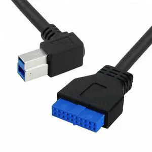 WRIARICH 50cm 90° Left Angled USB 3.0 B Male to Motherboard 19Pin Header Cable WRIARICH 50cm 90° Left Angled USB 3.0 B Male to Motherboard 19Pin Header Cable