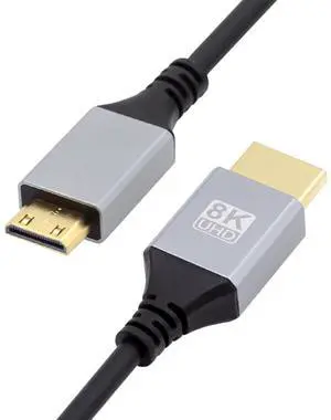 WRIARICH 200cm Ultra Thin Mini HDMI 2.1 Cable Type A to Type C, 8K 4K Super Flexible Slim Cord for Camera HDTV Monitor WRIARICH 200cm Ultra Thin Mini HDMI 2.1 Cable Type A to Type C, 8K 4K Super Flexible Slim Cord for Camera HDTV Monitor