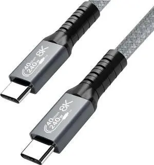 WRIARICH 1.6FT USB4 USB-C to USB-C Cable, 240W Fast Charging, 40Gbps Data, 8K/5K@60Hz Video, Compatible with Thunderbolt 3/4 for MacBook, Samsung S22, eGPU, Docking & GaN Charger WRIARICH 1.6FT USB4 USB-C to USB-C Cable, 240W Fast Charging, 40Gbps Data, 8K/5K@60Hz Video, Compatible with Thunderbolt 3/4 for MacBook, Samsung S22, eGPU, Docking & GaN Charger