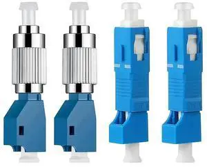 WRIARICH FC Male to LC Female Hybrid Fiber Optic Converter Adapter + LC Female to SC Male Hybrid Flange Coupler, Mixed-Type Optical Fiber Connector Adapters WRIARICH FC Male to LC Female Hybrid Fiber Optic Converter Adapter + LC Female to SC Male Hybrid Flange Coupler, Mixed-Type Optical Fiber Connector Adapters