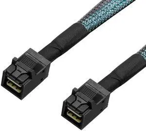 WRIARICH 3.3FT/1M SFF-8643 Male to Male Internal Mini SAS HD Cable, 12Gbps Shielded Server Interconnect Wire for PCIe RAID Controller, NVMe Hot-Swap Backplane & SAS/SATA HDD SSD RAID Array WRIARICH 3.3FT/1M SFF-8643 Male to Male Internal Mini SAS HD Cable, 12Gbps Shielded Server Interconnect Wire for PCIe RAID Controller, NVMe Hot-Swap Backplane & SAS/SATA HDD SSD RAID Array