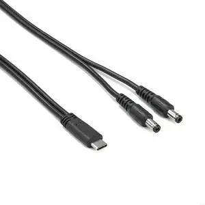 WRIARICH 60W USB-C to Dual 5.5×2.5mm DC Power Cable, 20V PD Type-C Male to Double 5.5x2.5mm Male Charging Cord for Laptops & DC Devices WRIARICH 60W USB-C to Dual 5.5×2.5mm DC Power Cable, 20V PD Type-C Male to Double 5.5x2.5mm Male Charging Cord for Laptops & DC Devices
