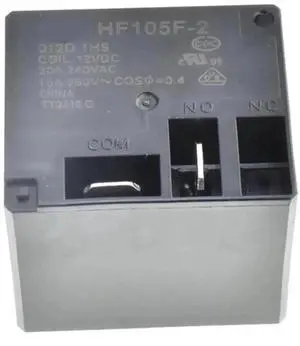 WRIARICH HF105F-2-012D-1HS Power Relay, 12VDC Coil, 30A 240VAC, 4-Pin Normally Open PCB Relay WRIARICH HF105F-2-012D-1HS Power Relay, 12VDC Coil, 30A 240VAC, 4-Pin Normally Open PCB Relay